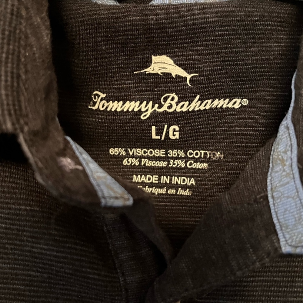 Tommy Bahama Black Polo Shirt - Picture 2 of 2